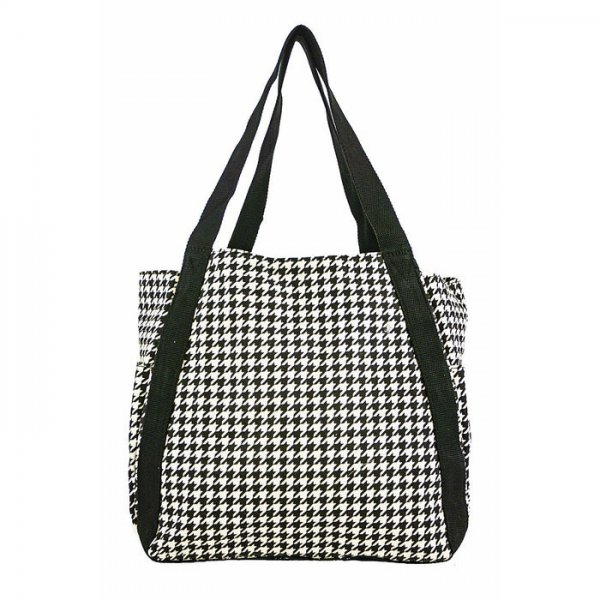 Houndstooth Bucket Bag