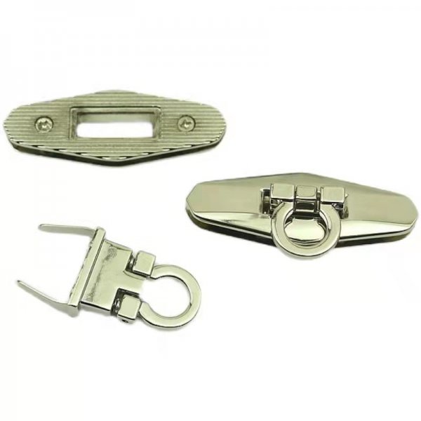 Luggage hardware lock rectangle cow nose zinc alloy metal lock